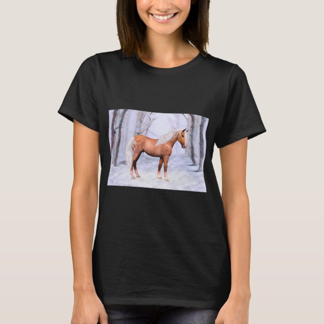 Camiseta Un caballo palomino (Anverso)