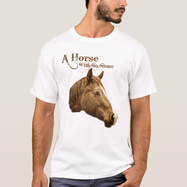 Camiseta Un caballo sin nombre Lápiz marrón Occidental (Anverso)