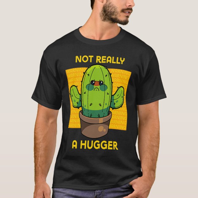 Camiseta Un Cactus Enojado, En Realidad, No Es Un Sa Sarcás (Anverso)