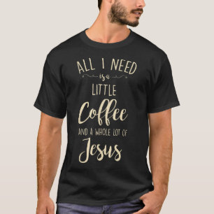 Camiseta Un café, un montón de Jesús Cristianismo Hombres Q