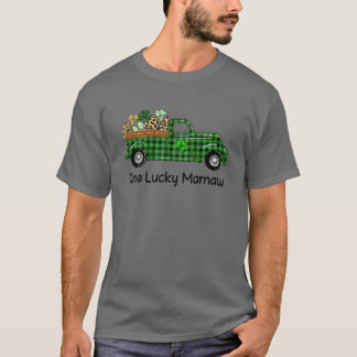 Camiseta Un Camión de Mamaw Afortunado Green Plaid Shamrock