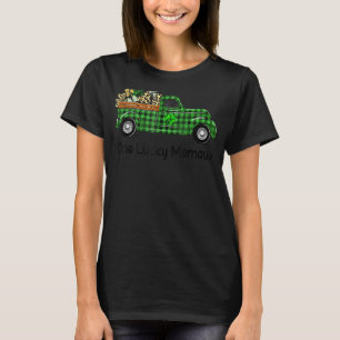 Camiseta Un Camión De Memaw Afortunado Green Plaid Shamrock