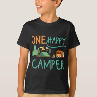 Camiseta un camper feliz primer cumpleaños , Camping Mateo