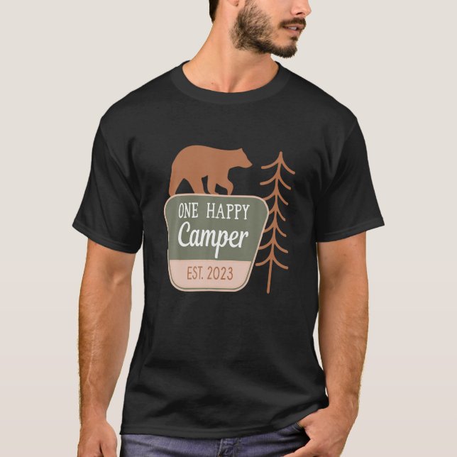 Camiseta Un Camper Feliz Primer Cumpleaños Fiesta Camping S (Anverso)