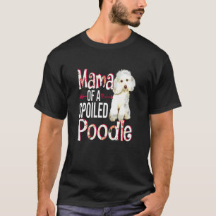 Camiseta Un caniche malcriado perro floral feliz