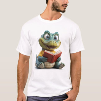 Camiseta Un caprichoso cocodrilo Personalizado 3D con un li