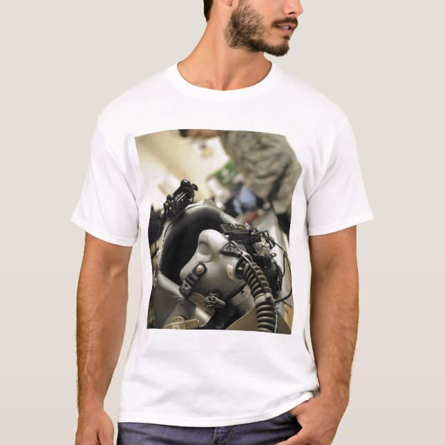 Camiseta Un casco de la tripulación de vuelo completamente  (Anverso)