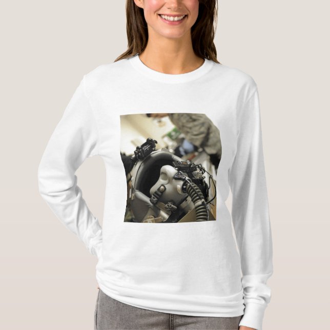 Camiseta Un casco de la tripulación de vuelo completamente  (Anverso)