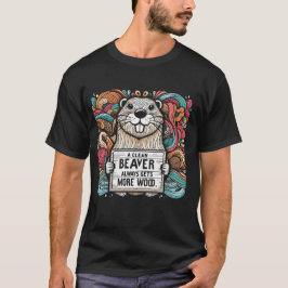 Camiseta Un castor limpio siempre consigue más madera