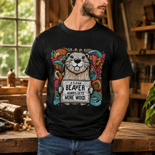 Camiseta Un castor limpio siempre consigue más madera