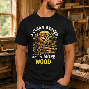 Camiseta Un castor limpio siempre consigue más madera