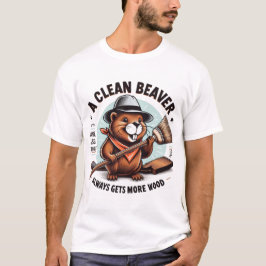 Camiseta Un castor limpio siempre consigue más madera