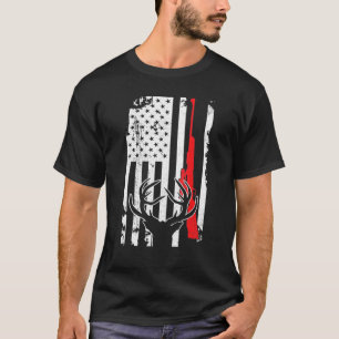 Camiseta Un caza de venados: Patrioti cazador de la bandera