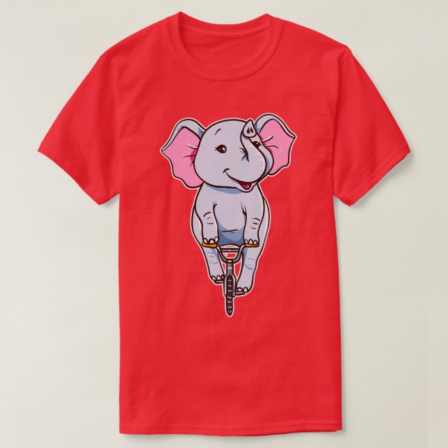 Camiseta Un Célebre Elefante En Bicicleta (Diseño del anverso)