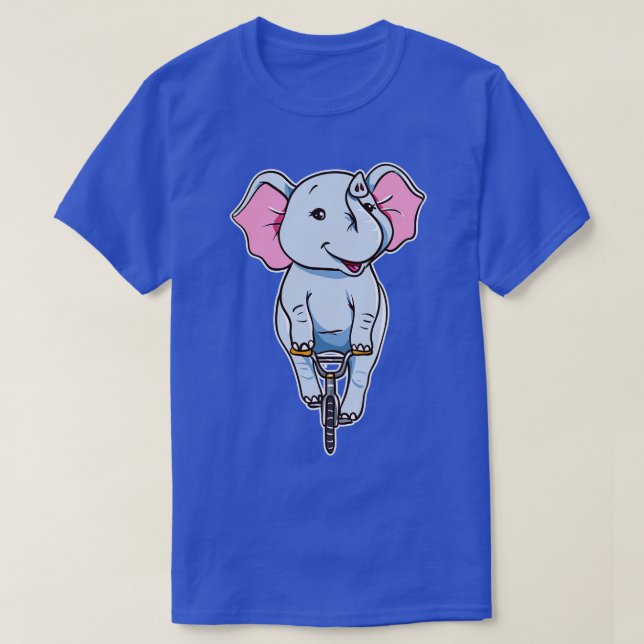 Camiseta Un Célebre Elefante En Bicicleta (Diseño del anverso)