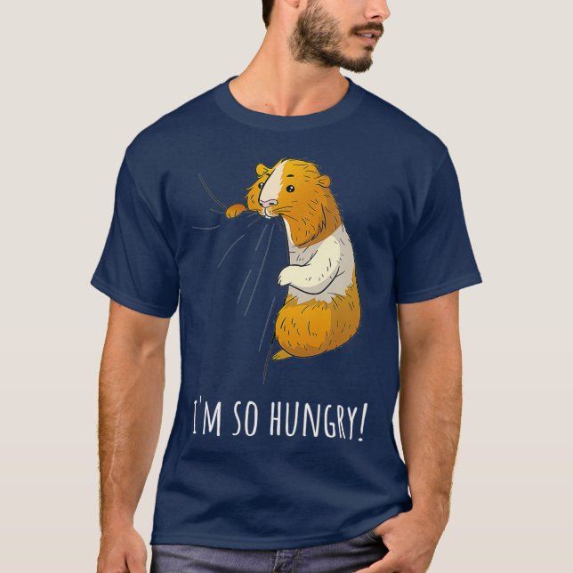 Camiseta Un Cerdo Guineano Estoy Tan Hambriento De Que Sea  (Anverso)