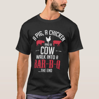 Camiseta Un Cerdo Un Pollo Y Una Bodega De Chiste Bbq Diver