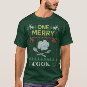 Camiseta Un chef de cocina de cocinero de merry Navidades f