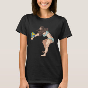 Camiseta Un chica adecuado que dragó la playa de voleibol s