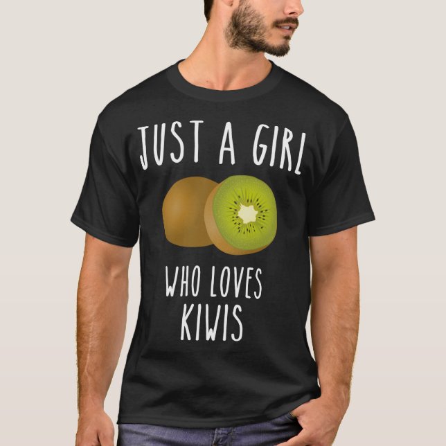 Camiseta Un chica al que le encanta la fruta kiwi fruto del (Anverso)