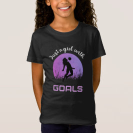 Camiseta Un chica con goles y un bello fútbol