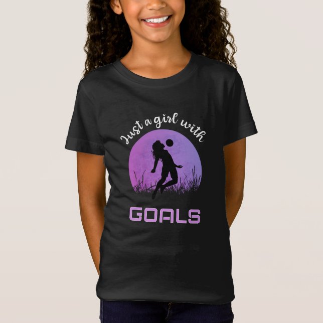 Camiseta Un chica con goles y un bello fútbol (Anverso)