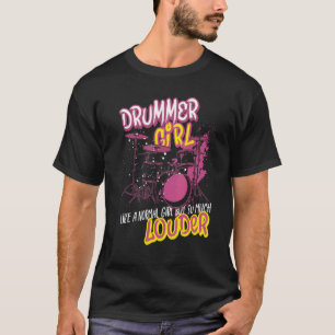 Camiseta Un Chica De Música Drummer Como Un Chica Normal Pe
