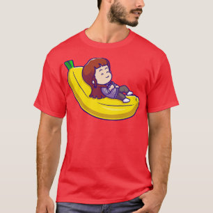 Camiseta Un Chica Dormía En El Personalizado De Los Plátano