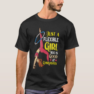 Camiseta Un Chica Flexible Que Es Bueno En Gir Gimnasia