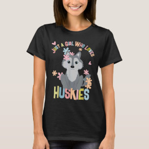 Camiseta Un Chica guapo que ama a los Huskies Siberian Husk