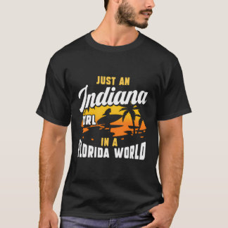 Camiseta Un Chica Indiana En Un Mundo De Florida Orgulloso
