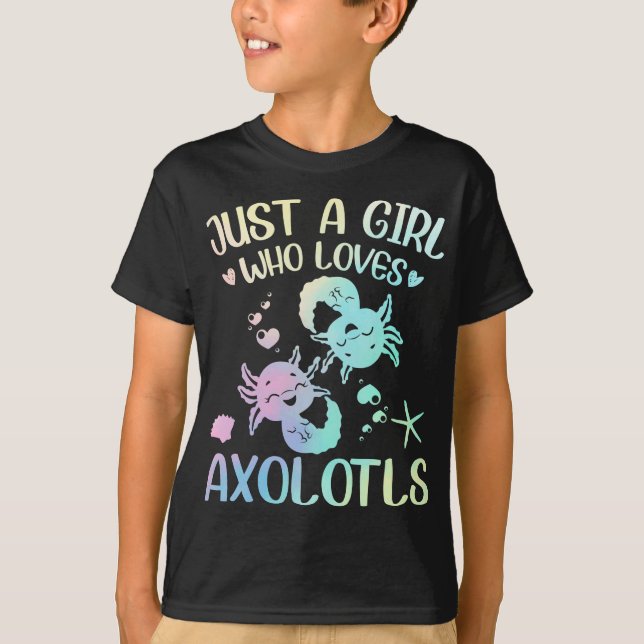 Camiseta Un Chica que ama a Axolotls (Anverso)