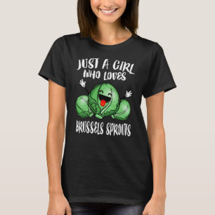Camiseta Un Chica que ama a Bruselas brotes