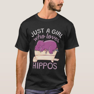 Camiseta Un Chica que ama a Hippos
