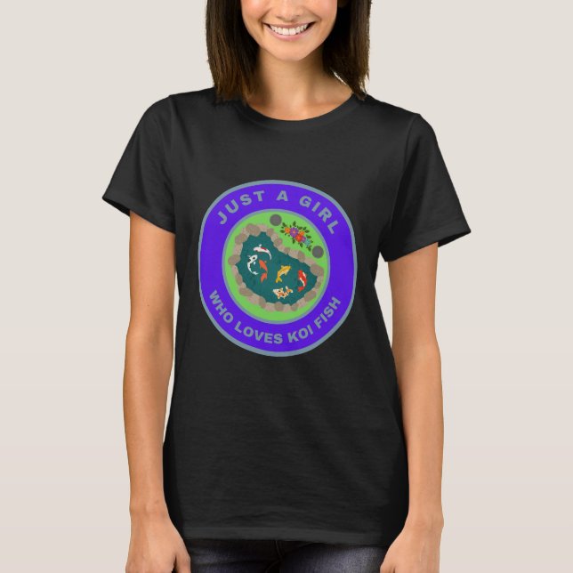 Camiseta Un Chica que ama a Koi Fish (Anverso)