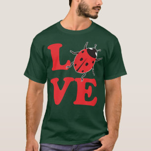 Camiseta Un Chica que ama a Ladybugs lindo ladybug para mam