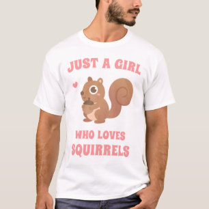 Camiseta Un Chica que ama a las ardillas