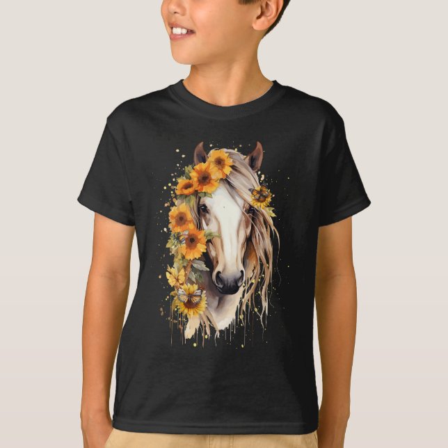 Camiseta Un Chica que ama a los caballos de la compañía Sun (Anverso)