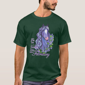 Camiseta Un Chica que ama a los caballos nacidos en un rega