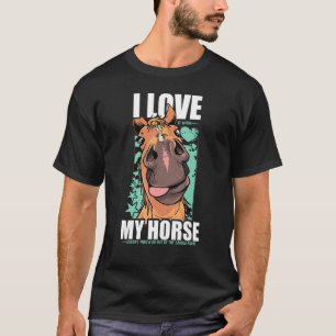 Camiseta Un Chica que ama a los caballos, un Chicas ecuestr