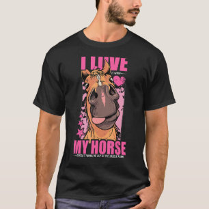 Camiseta Un Chica que ama a los caballos, un Chicas ecuestr