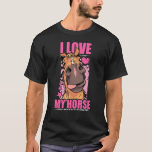 Camiseta Un Chica que ama a los caballos, un Chicas ecuestr