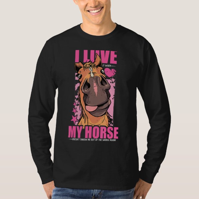 Camiseta Un Chica que ama a los caballos, un Chicas ecuestr (Anverso)