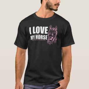 Camiseta Un Chica que ama a los caballos, un Chicas ecuestr