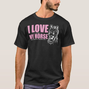Camiseta Un Chica que ama a los caballos, un Chicas ecuestr