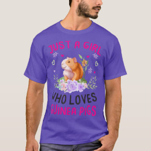 Camiseta Un Chica que ama a los cerdos de Guinea Cerdo