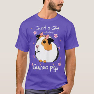 Camiseta Un Chica que ama a los cerdos de Guinea - Mascotas