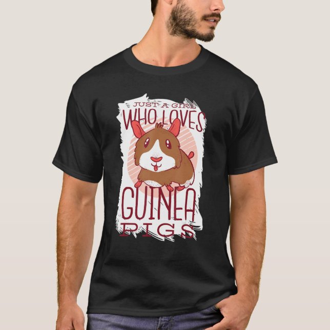 Camiseta Un Chica que ama a los cerdos guineanos (Anverso)