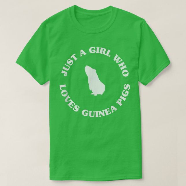 Camiseta Un Chica que ama a los cerdos guineanos (Diseño del anverso)
