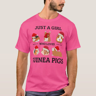 Camiseta Un Chica que ama a los cerdos guineanos como cerdo